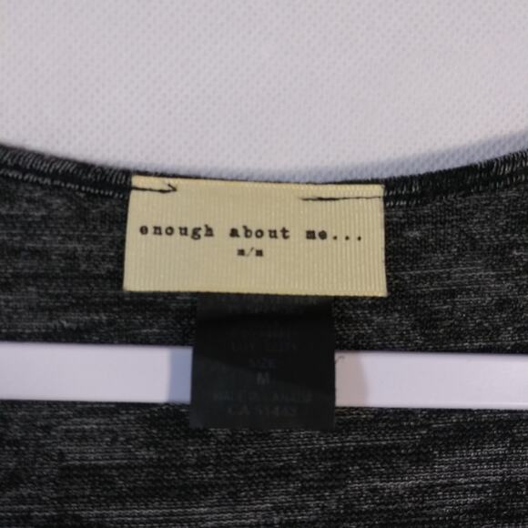 Enough About Me Heather Gray Reindeer Long Sleeve Henley Top Size M - Picture 4 of 6